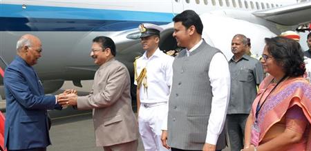 Governor CH. Vidyasagar Rao receives President of India Ram Nath Kovin...